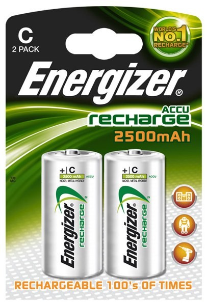 Energizer 2 x akumulatorek R14 C Ni-MH 2500mAh