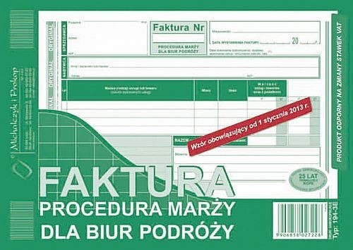 Michalczyk&Prokop FAKTURA PROCEDURA MARŻY DLA BIUR PODRÓŻY