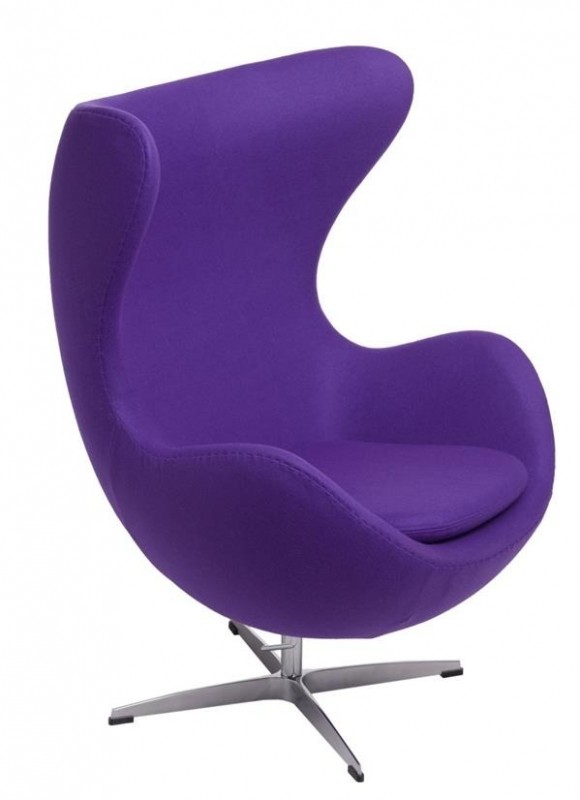 D2.Design Jajo Fotel inspirowany Egg kaszmir 78x66x106 cm fioletowy 22276 Kraków