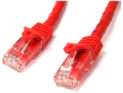 STARTECH.COM 15 ft Snagless Startech Cat6 UTP Patchkabel, ETL-Verified, czarna, spig9, czerwony  czerwony N6PATCH100RD