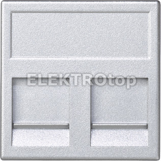 Kontakt Simon KB76/8 Płytka K45, 2x RJ z osłoną; uniwersalna; aluminium