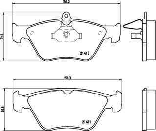 BREMBO Zestaw klocków hamulcowych, hamulce tarczowe P 59 019
