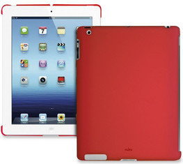 PURO Back Cover Etui New iPad/iPad 2 (czerwony)  IPAD2S3BCOVERRED