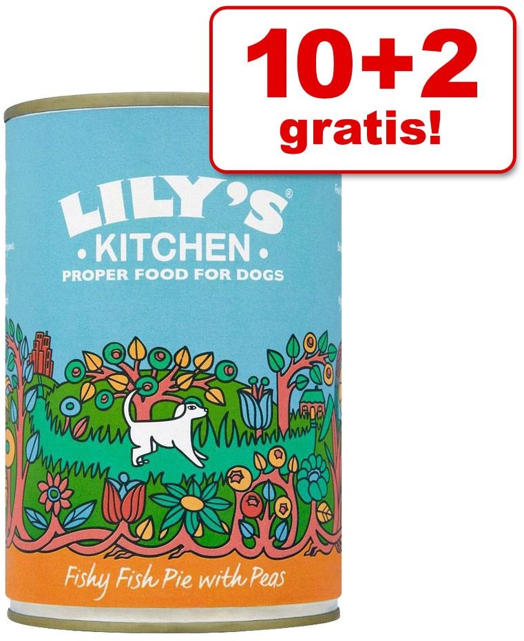 Lilys Kitchen 10 + 2 12 X 400 G Z Rybą I Groszkiem