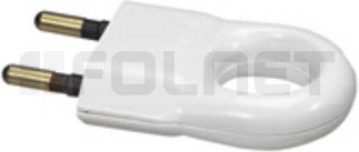 Legrand Wtyczka płaska 2P z pierścieniem - Helium 50309