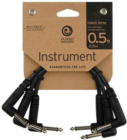Planet Waves PW-CGTP-305 - Kabel gitarowy 0,15m - 3 sztuki