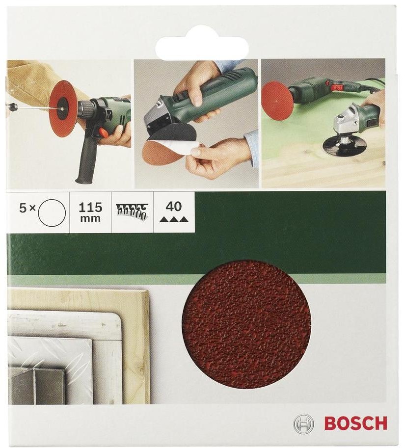 Bosch Papier ścierny do szlifowania płyt bez perforacji wielkość ziarna 60 120 180 125 mm 2609256B47 1 zest
