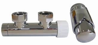 Schlosser Zestaw duo-plex 3/4xM22x1.5 kątowy prawy chrom + Nypel 2szt. 1/2 x 3/4
