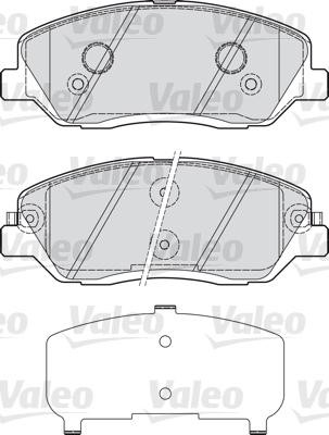 VALEO klocki hamulcowe z nu-lock 598937 598937