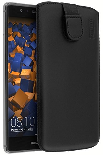 Mumbi prawdziwe etui skórzane do Huawei Y3 II (klapka z funkcją wyciągania pomoc do wyciągania), czarny