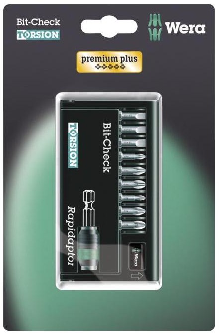 Wera Bity 8600/-9/1K Rapidator 05073410001 płaski krzyżakowy Phillips krzyżakowy Pozidriv stal narzędziowa 10 szt