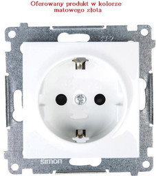 Kontakt Simon KONTAKT - Gniazdo Schuko złoty mat DGSz1CZ.01/44 SIMON54