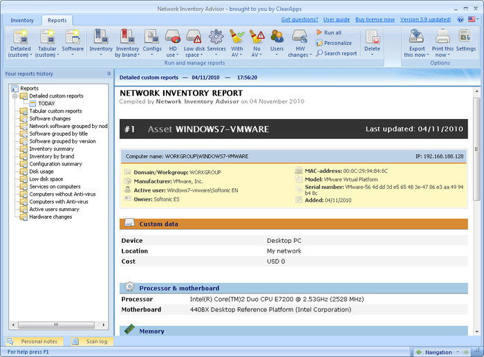 ClearApps Network Inventory Advisor for Windows (do 25 stan.)