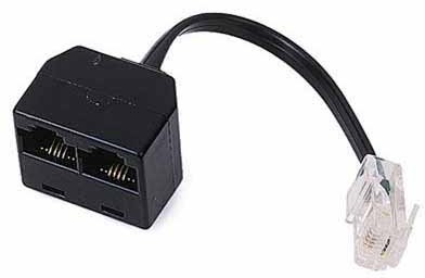 Hama ISDN przejście adapter wtyczka 2-krotne, Modular US 8p4 °C  2 Modular-Kupplungen US 8p4 °C 00044544