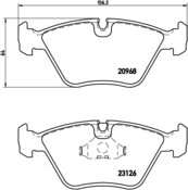 BREMBO Zestaw klocków hamulcowych, hamulce tarczowe P 36 007
