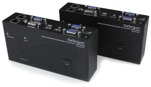 STARTECH.COM Startech USB Dual VGA KVM przedłużenie do 200 m  KVM Extender za pomocą kabla CAT5 UTP kabel sieciowy 2 X gniazda VGA, 2 X gniazdo USB  1920 X 1200 SV565DUTPU
