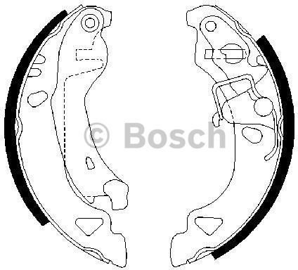 BOSCH Zesatw szczęk hamulcowych 0 986 487 317
