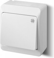 Elektro-Plast Wyłącznik nadtynkowy N. HERMES krzyżowy ŁNT-7 biały 0338-02