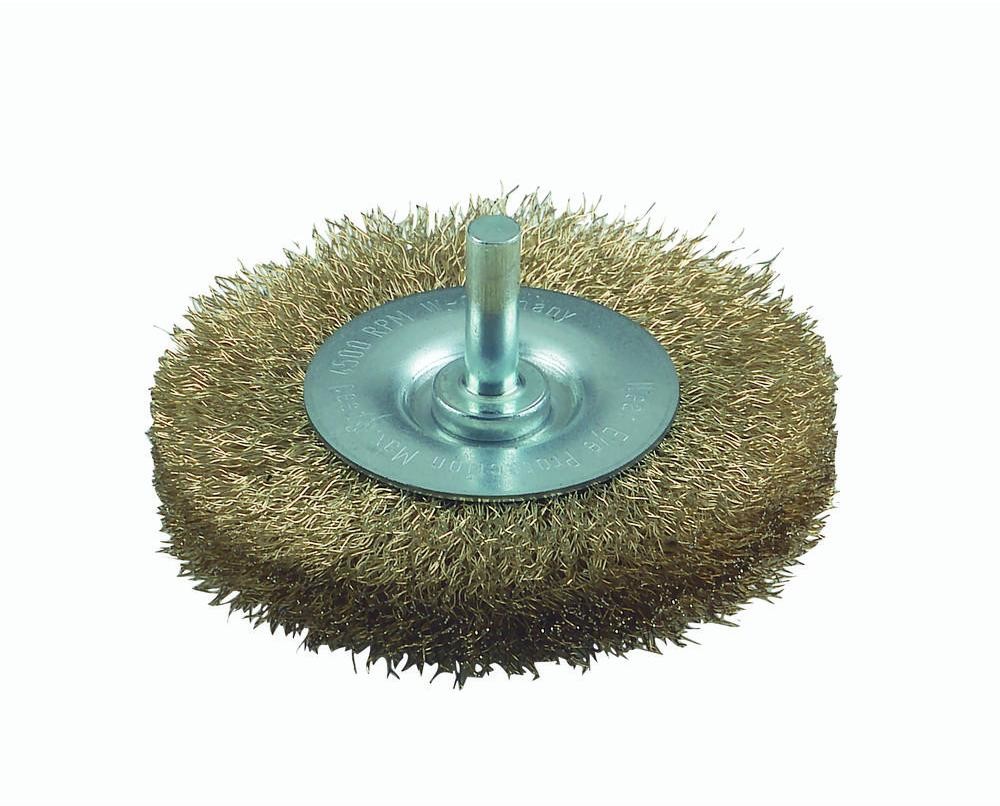 Bosch Szczotka tarczowa do wiertarek Drut falisty mosiądzowany 75 mm 75 mm Drut stalowy mosiądzowany trzonka 6 mm 2609256529 1 szt
