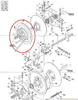 CNH KOŁO PRZEKŁADNI BEZSTOPNIOWEJ MŁOCARNI NEW HOLLAND 84026666 - 84278620 - 849