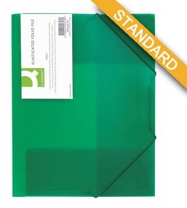 Q-Connect PBS Teczka z gumką na rogach 400 mic wykonana z PP transparentna zielona