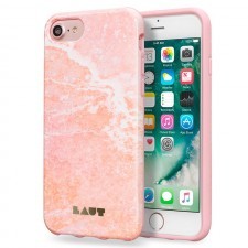 Laut HUEX ELEMENTS - Etui iPhone 7 / iPhone 6s / iPhone 6 z 2 foliami na ekran w zestawie (Marble Pink) 10_8640