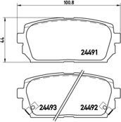 BREMBO Zestaw klocków hamulcowych, hamulce tarczowe P 30 040