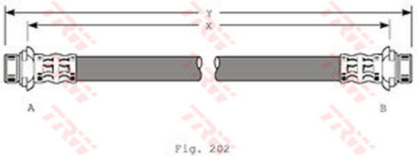 TRW Przewód hamulcowy elastyczny PHA214
