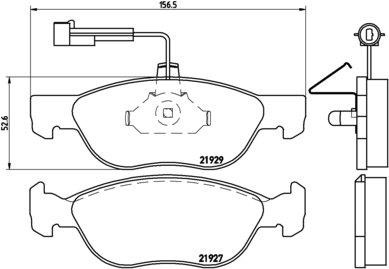 BREMBO Zestaw klocków hamulcowych, hamulce tarczowe P 23 071