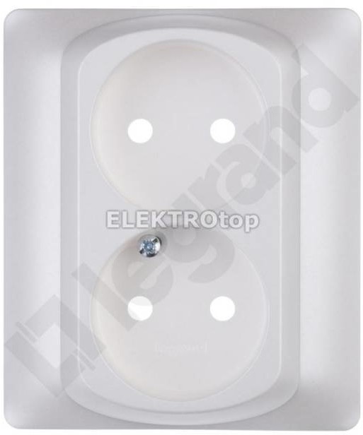 Legrand SISTENA LIFE PLAKIETKA PEARL GNIAZDA PODWÓJNEGO 2X2P, 771532,