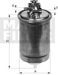 MANN Filtr paliwa -FILTER WK823/1 WK 823/1