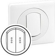 Legrand 067804 CELIANE Klawisz podwójny podświetlany IP44 biały
