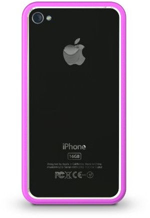 XtremeMac IPP-BO5-33 Thin Border Hot Pink Schutzcase für Apple iPhone 4/4S (Aluminium-Bumper Rahmen) pink