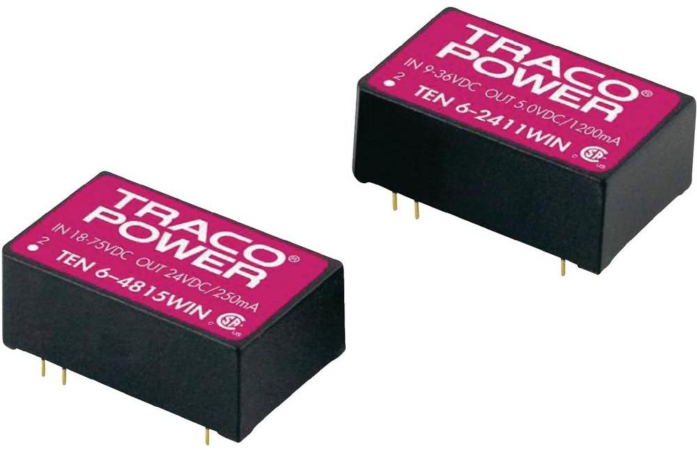 TracoPower Przetwornica DC/DC 6 W 48 V/12 V TEN 6-4812WIN TEN 6-4812WIN