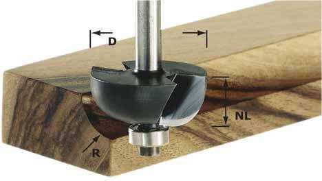 Festool Frez do wgłębień półokrągłych, HW S8 D25,5/R6,35 KL 491018