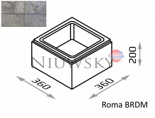 Joniec Bloczek słupkowy Roma BRDM 36/36/20 kolor onyx / Bloczek słupkowy Roma BRDM 36/36/20 kolor onyx