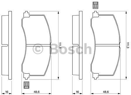 Bosch Zestaw klocków hamulcowych, hamulce tarczowe 0 986 424 465