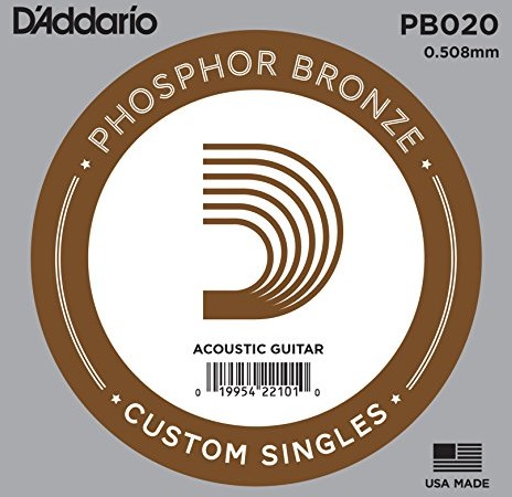 D'Addario ball End fosforu z brązu Single Strings PB020