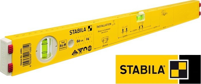 Stabila Poziomnica aluminiowa dla instalatorów do nanoszenia wymiarów i spadków,