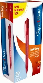 Paper Mate Długopis automatyczny INKJOY 100 RT M czerwony PM042-3