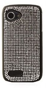 Wiko Mocca Design Rückseitenschutz für Cink Slim (Strass), Silberfarben / Uni