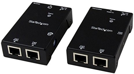 STARTECH.COM Startech Cat 5 Video Extender Set  wydłużenie sygnału VGA za pomocą kabla CAT5 HDMI czarny ST121SHD50