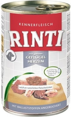 Rinti Kennerfleisch Karma mokra dla psa Serca drobiowe 400g puszka