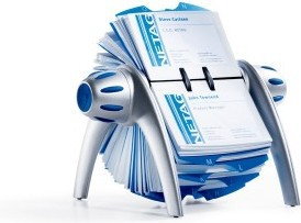 Durable Kartoteka obrotowa VISIFIX flip na 400 wizytówek z przekładkami srebrna