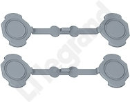Legrand Adapter 4 Zaślepek Otworów Śrub Plexo IP55 - 069598