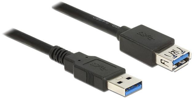 Delock Przedłużacz USB AM-AF 3.0 0.5M czarny 85053