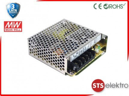 Mean Well Zasilacz RT-50D 5V/24V/12V 51W 3-wyj.