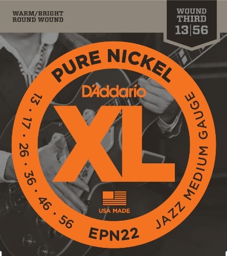 Pure D'Addario epn22 komplet strun Nickel Jazz Medium 13 55 EPN22
