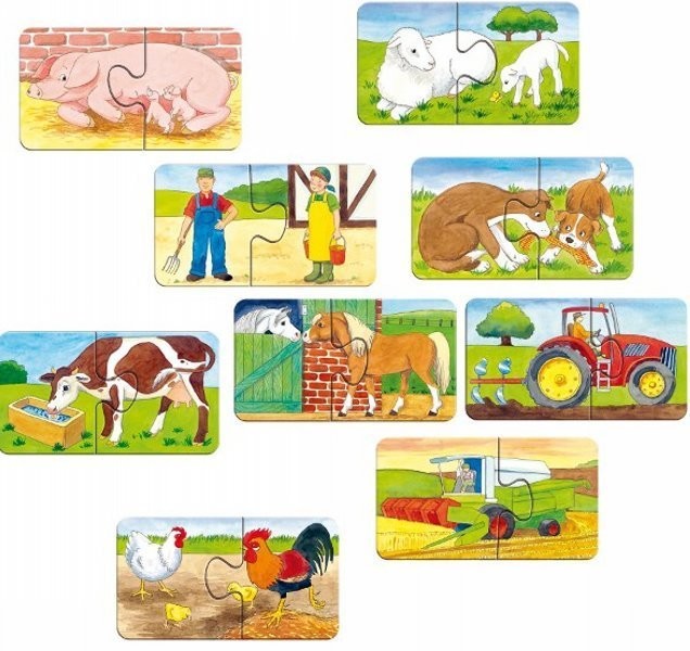 Ravensburger Zwierzęta na farmie puzzle 9x2 elementy