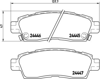 BREMBO Zestaw klocków hamulcowych, hamulce tarczowe P 10 010